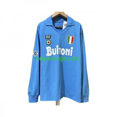 Billiga Fotbollströjor SSC Napoli 1987 Retro Hemma tröja 1988 Långärmad
